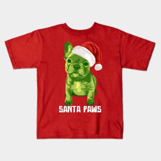 Christmas French Bulldog Puppy Kids T-Shirt